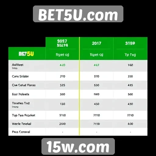 Comparação entre BET5U.com e concorrentes no mercado de jogos